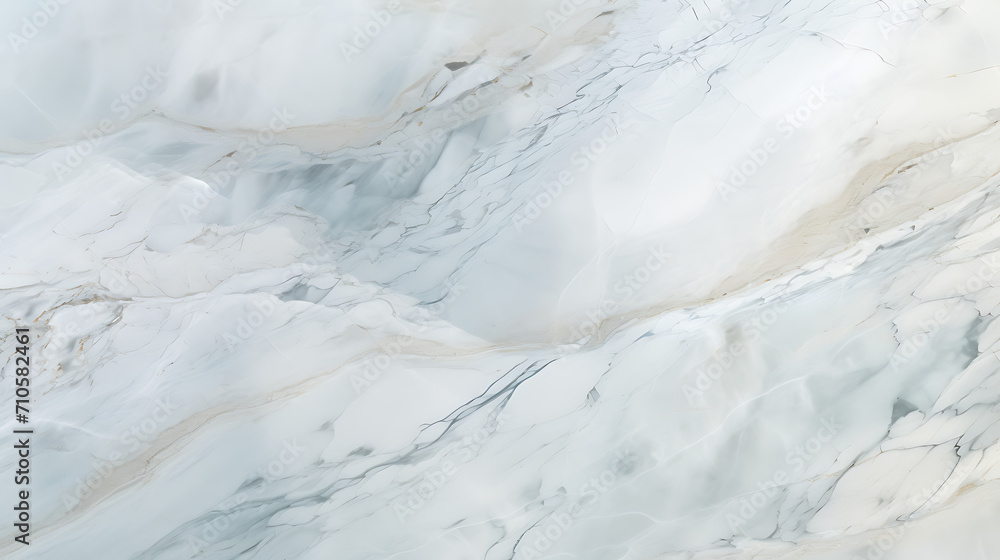 Carrara Elegant Marble Slab - Luxurious White Italian Stone Texture 
