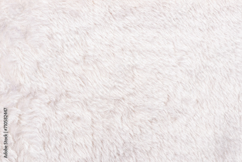 Bild auf Leinwand White faux fur fabric background texture. Full frame