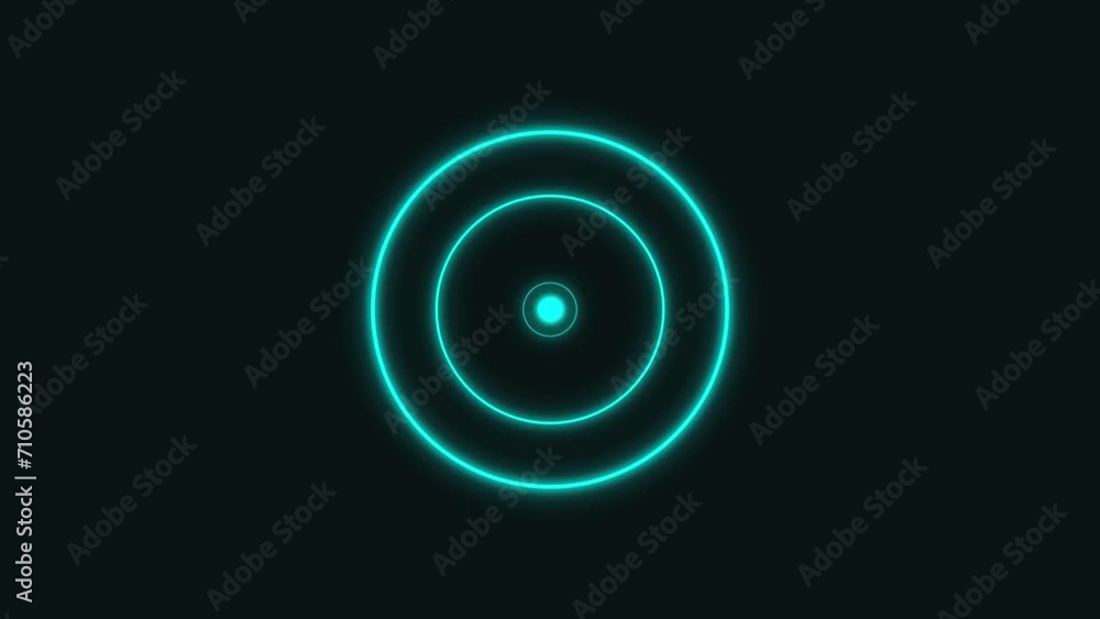 Abstract radio wave signal icon animation background Abstract radio wave signal icon animation background
