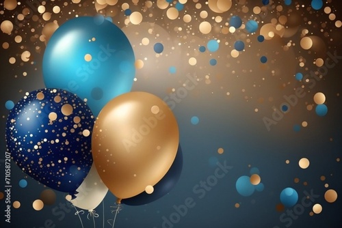 abstract background with bokeh and balloon