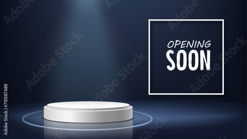 coming soon on dark background with glowing lights minimalistic vector