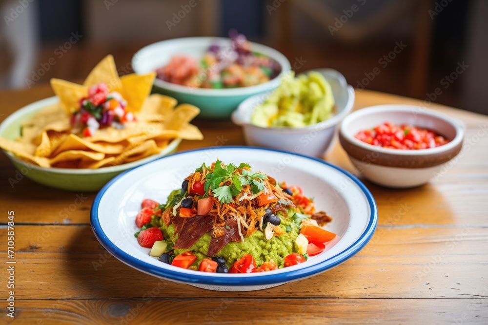 nachos with guacamole and salsa side dishes nachos with guacamole and salsa side dishes