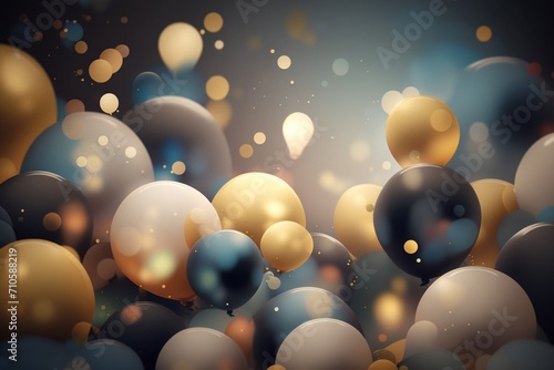 abstract background with bokeh and balloon