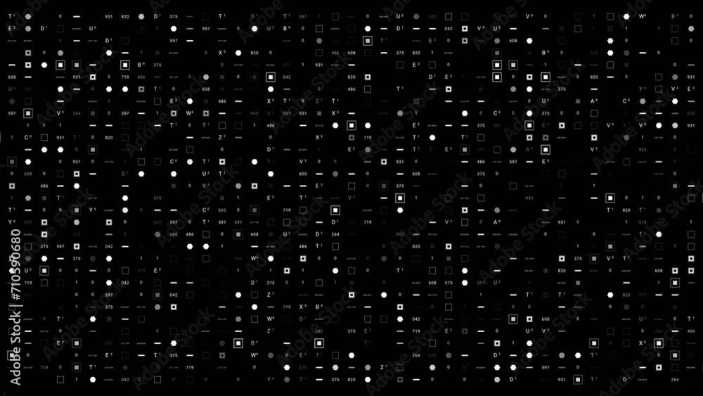 Seamless 2D shapes and numbers.Looping HUD UI. PNG Alpha. 2GFX for 3D texturing.User Interface data display. Technological background. Seamless 2D shapes and numbers.Looping HUD UI. PNG Alpha. 2GFX for 3D texturing.User Interface data display. Technological background.