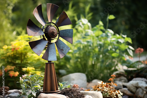 old wind mill fan in the park