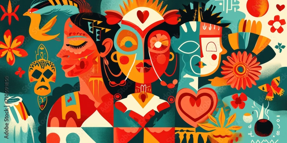 various cultural and traditional symbols of love from different regions