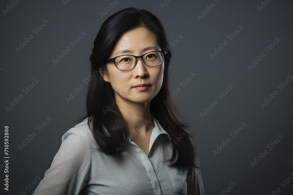 Young beautiful woman smiling and looking away