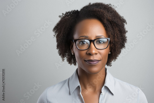 Portrait of an african businesswoman wearing glasses