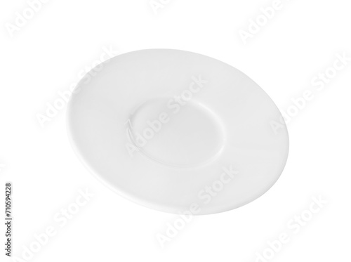 Ceramic plate isolated on white. Cooking utensil