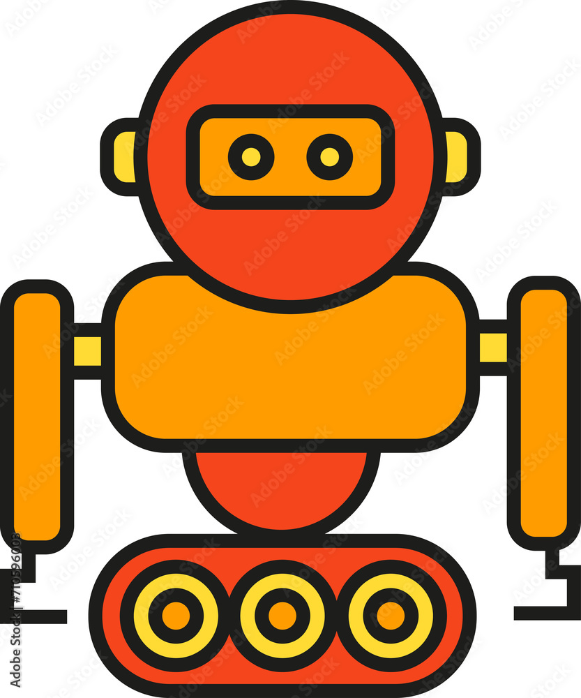 Humanoid Robot Icon

