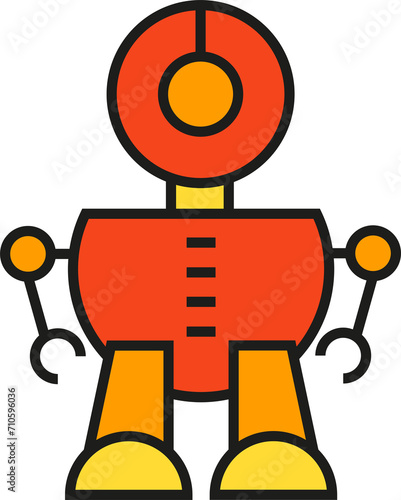 Robot Character Icon 