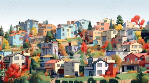 Fototapeta Naklejka Na Ścianę i Meble -  houses in the city