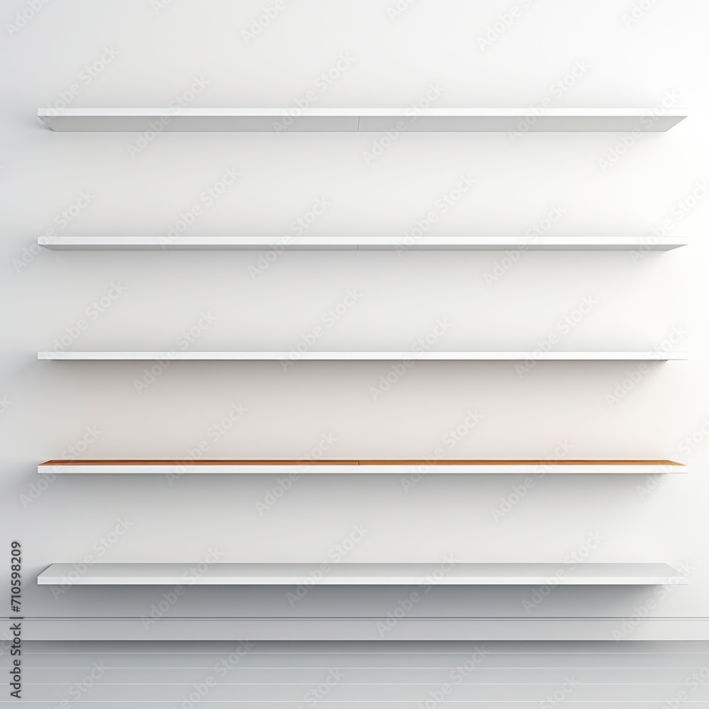 empty supermarket grey shelf from front view. render empty supermarket grey shelf from front view. render