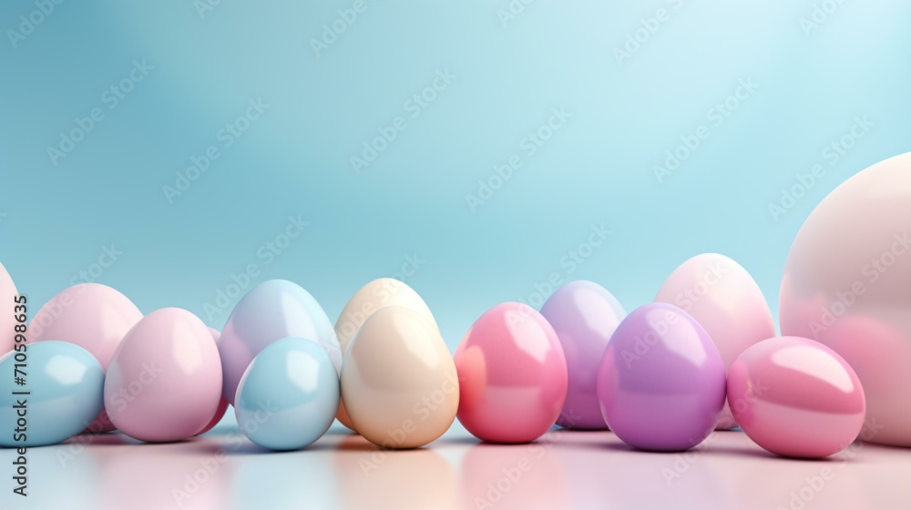 3d rendering Easter eggs in colorful concept on pink background 3d rendering Easter eggs in colorful concept on pink background