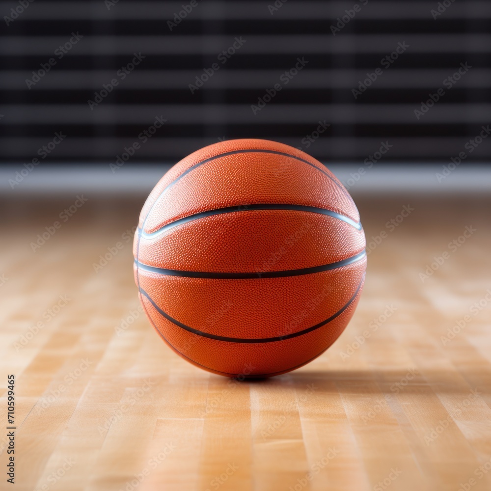 Basketball Ball on a Court Basketball Ball on a Court