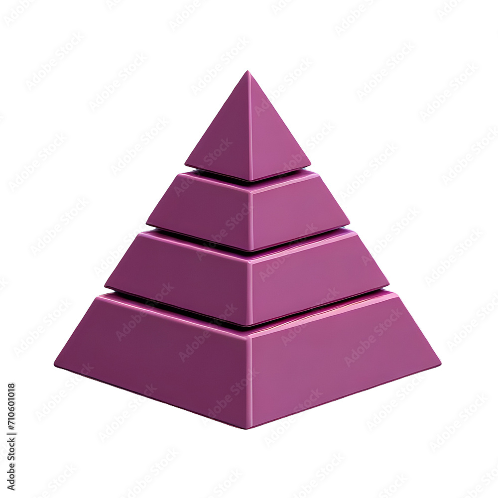 Pyramid Graph Bar Icon symbol 3d isolated on transparent background Pyramid Graph Bar Icon symbol 3d isolated on transparent background