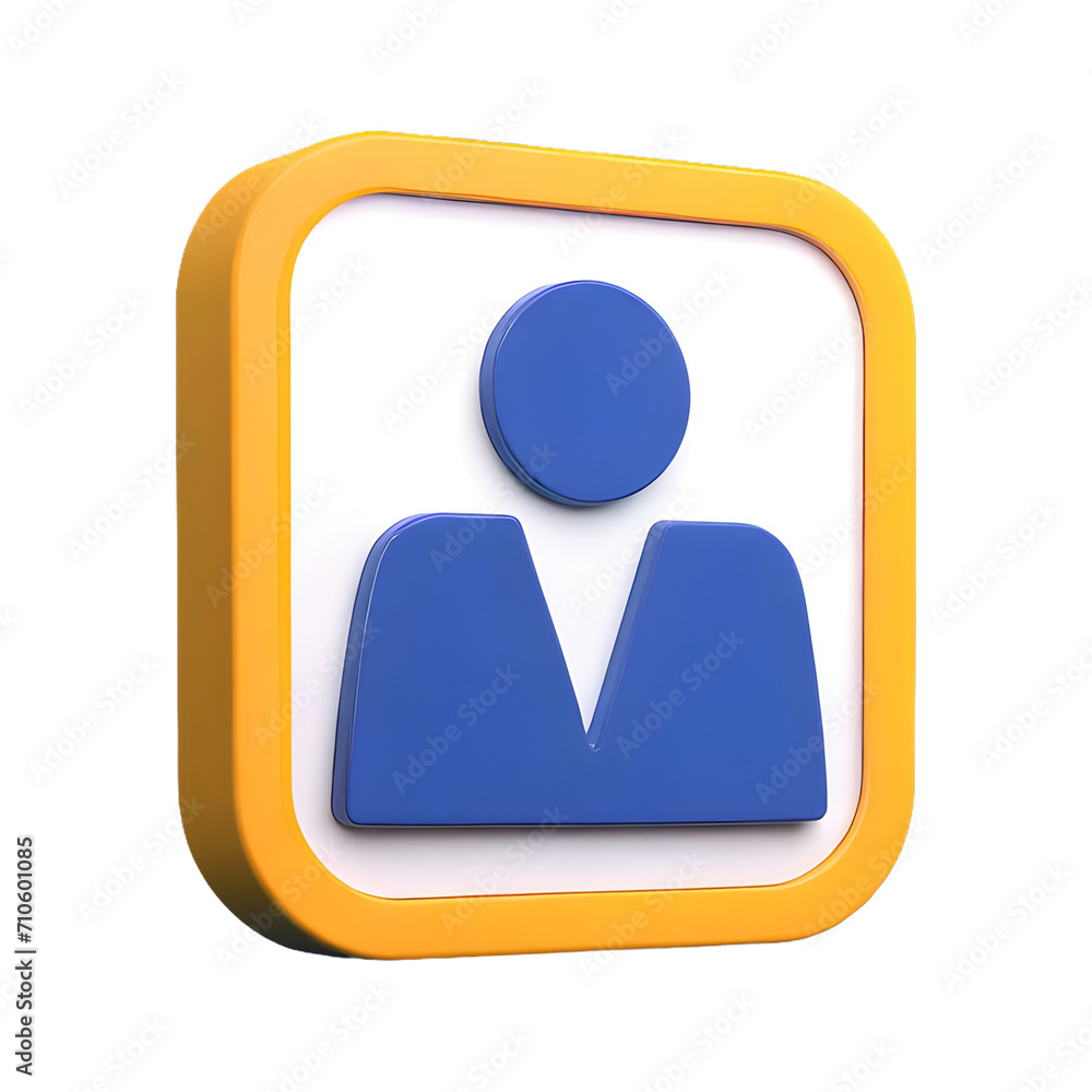ID Card symbol 3d isolated on transparent background ID Card symbol 3d isolated on transparent background