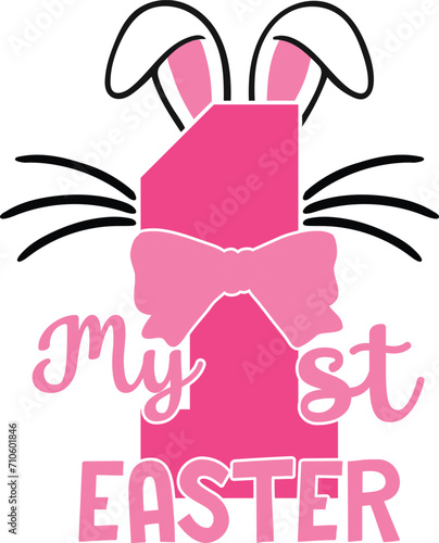 My first easter for girls T-shirt, Happy Easter Shirts, Easter Bunny, Easter Hunting Squad, Easter Quotes, Easter Saying, Easter for Kids, March Shirt, Welcome Spring, Cut File For Cricut