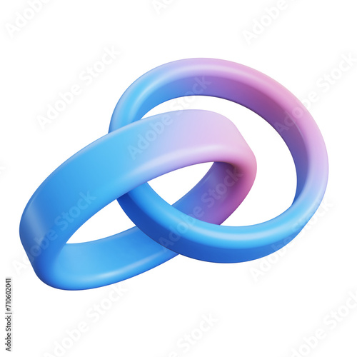 abstract 3d rendered illustration Transparent Png Illustration 3D icon Design Two Ring