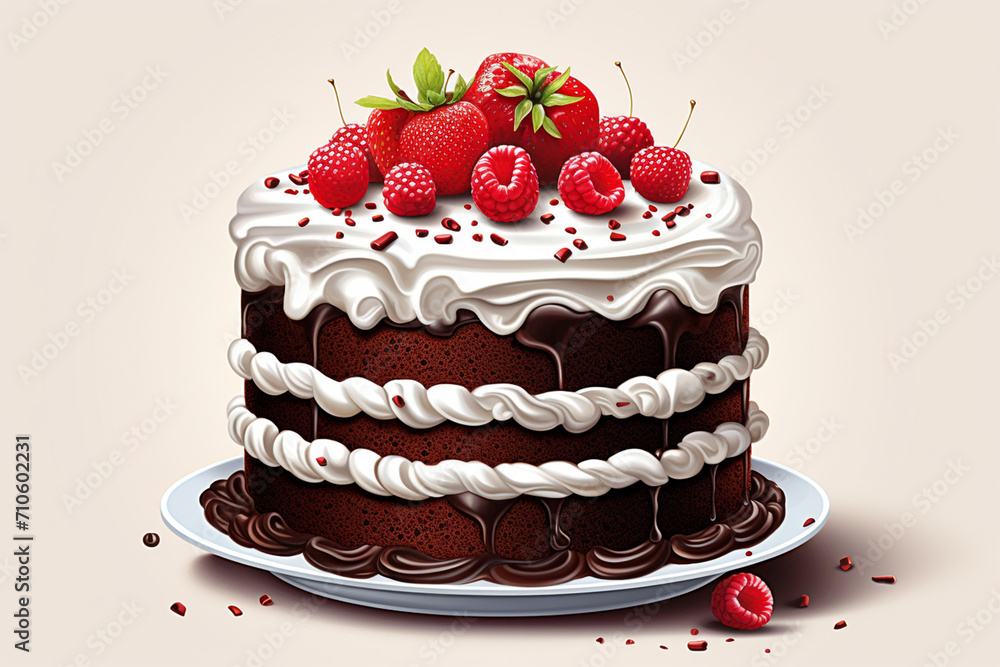 Birthday cake with candles on a festive elegant background. Generative AI. Birthday cake with candles on a festive elegant background. Generative AI.