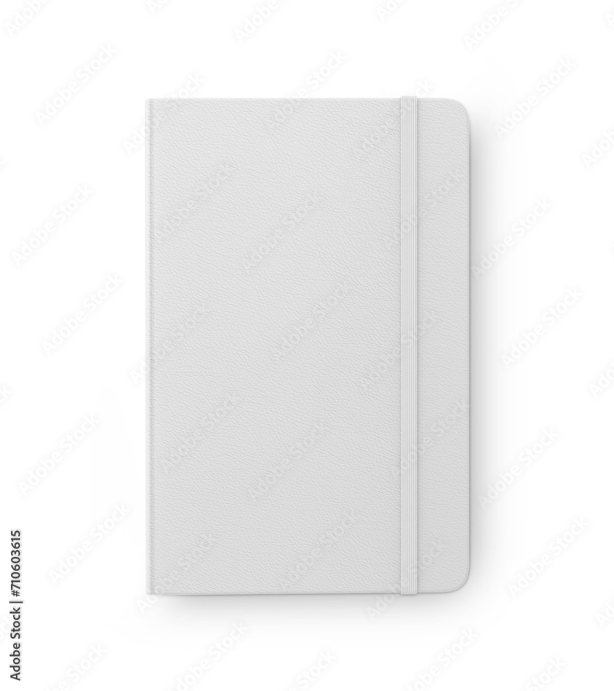 Notebook With Leather Cover on white background Notebook With Leather Cover on white background