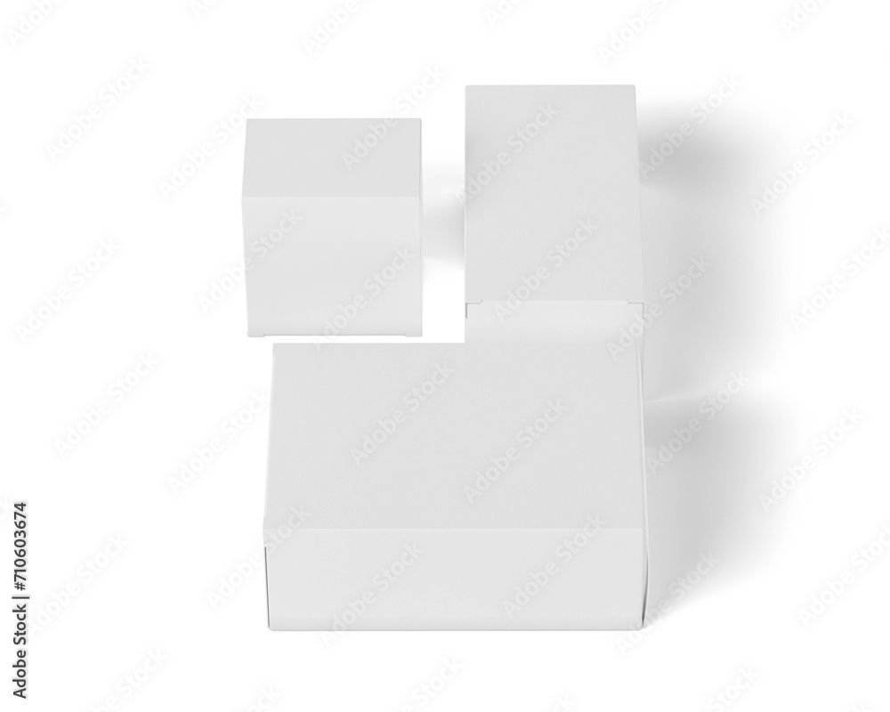 Paper Boxes set on white background Paper Boxes set on white background