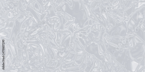 Crystal clear Shiny white or gray abstract background texture, the texture of a crumpled crystalized marble, plastic or polyethylene bag texture with liquid stains, Texture of ice on the surface.