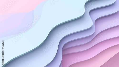 3D motion looped animation. Waves of pink and blue
