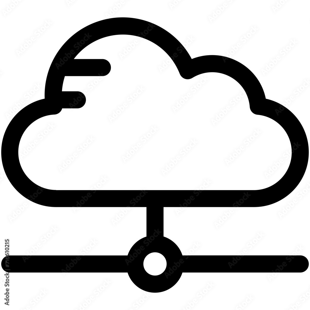 Cloud Network Vector Icon Cloud Network Vector Icon
