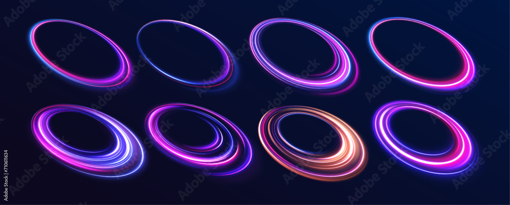 Glowing spiral. Abstract neon color glowing lines background. The energy flow tunnel. Shine round frame with light circles light effect. Glowing spiral. Abstract neon color glowing lines background. The energy flow tunnel. Shine round frame with light circles light effect.