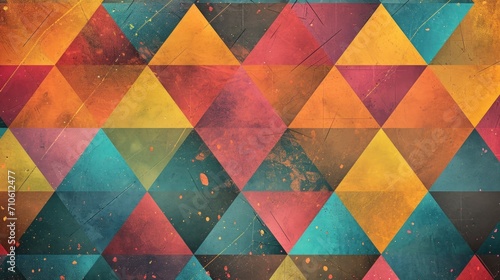 Abstract triangle pattern in vibrant colors background