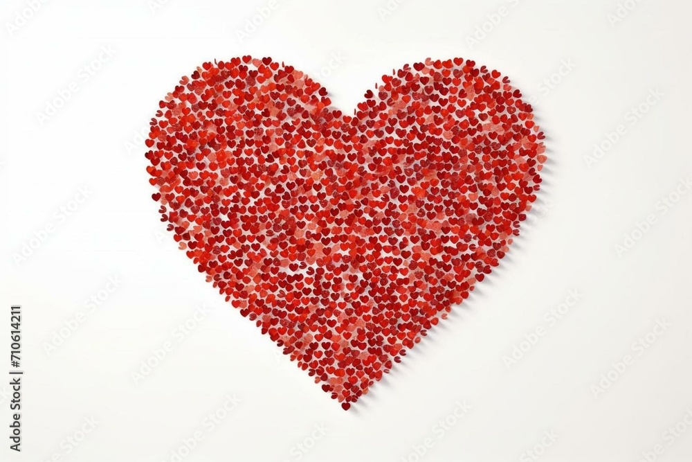 Big heart made of small hearts, perfect for a Valentine's Day card. Generative AI