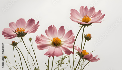 Beautiful Cosmos Flowers Isolate