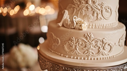 Incorporating the couple's initials in an ornate monogram for a touch of pers...