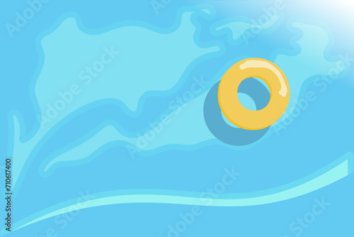 Illustration Swimming pool in the summer