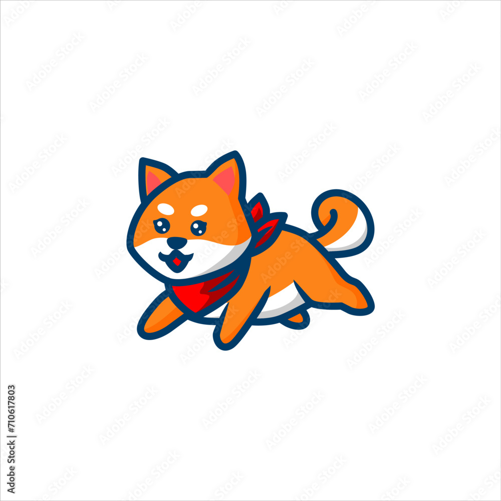 Cute Shiba Dog Mascot