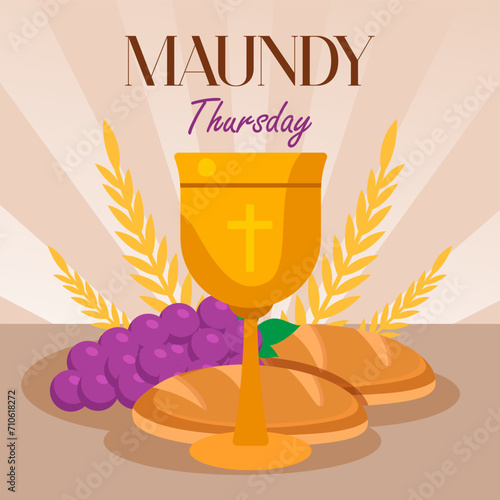 Maundy Thursday illustration vector background. Vector eps 10