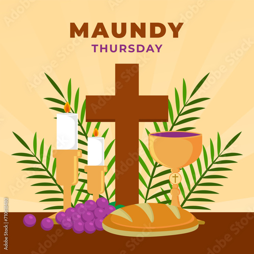 Maundy Thursday illustration vector background. Vector eps 10