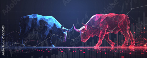 Stock market exchange or financial technology, ai technology