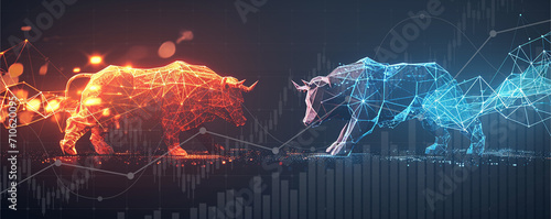 Stock market exchange or financial technology, ai technology