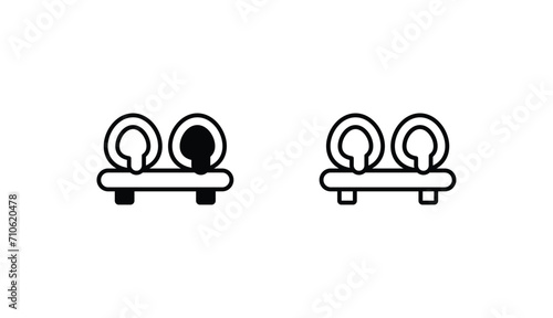 Mochi icon design with white background stock illustration
