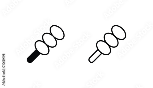 Dango icon design with white background stock illustration