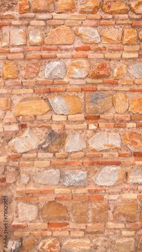 Pared de filas de piedras