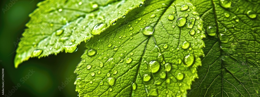 Generative AI, macro texture of green leaf with water drops, green foliage texture, ecology background
Generative AI, macro texture of green leaf with water drops, green foliage texture, ecology background