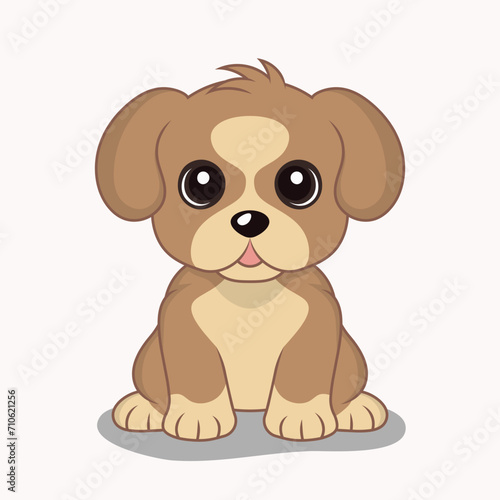 Cute puppy vector ilustration