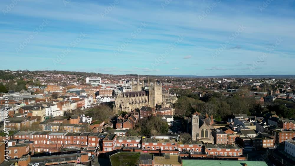Ascending South Street to Cathedral in Exeter Ascending South Street to Cathedral in Exeter