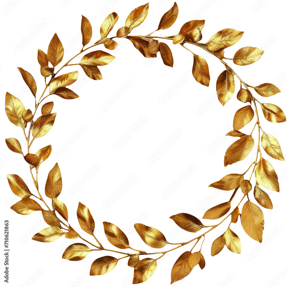 Golden leaf laurel wreath transparent background PNG clipart Golden leaf laurel wreath transparent background PNG clipart