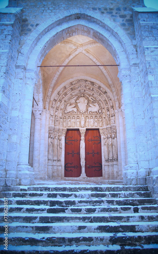 Door with white interior and exterior in Saint-Loup-de-Naud © Wirestock