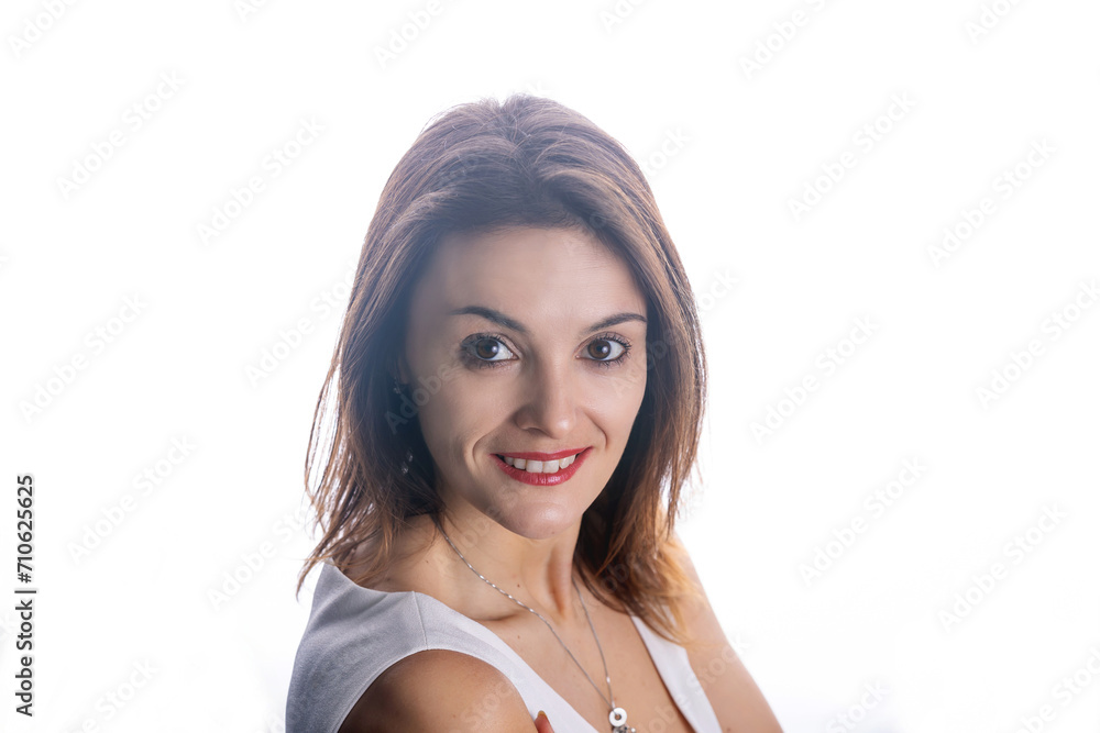 Portrait of a smiling middle aged caucasian woman Portrait of a smiling middle aged caucasian woman