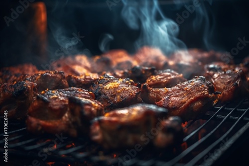 grilled meat on the grill